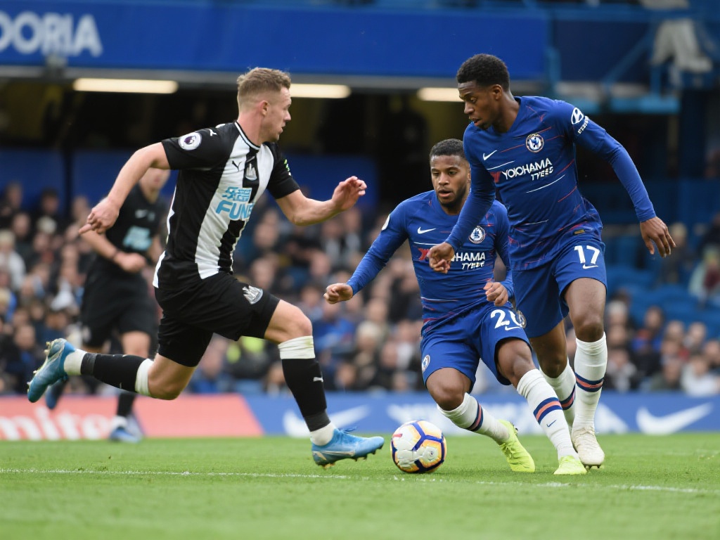 切尔西在失球后试图反击，但球队的配合显得